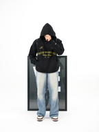 dapperdame™ Black Sports Graphic Hoodie