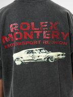 dapperdame™ Charcoal Motorsport Graphic Oversized Tee