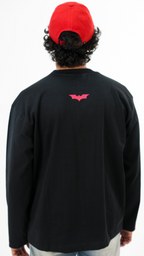 dapperdame™ Black Graphic Long Sleeve Tee