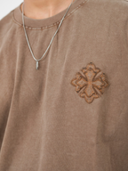 dapperdame™ Brown Textured Long Sleeve Tee
