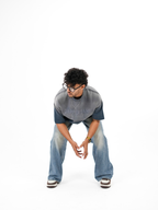 dapperdame™ Blue Fade Oversized Tee