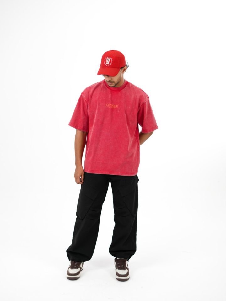 dapperdame™ Crimson Oversized Tee