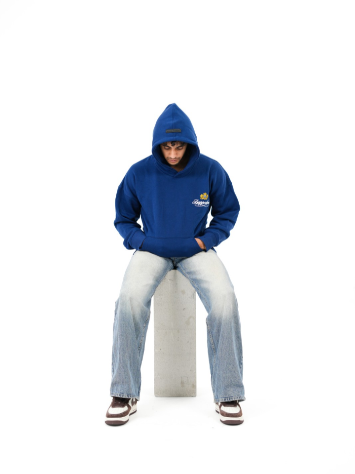 dapperdame™ Blue Crest Graphic Hoodie