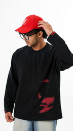 dapperdame™ Black Graphic Long Sleeve Tee