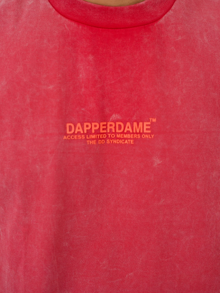 dapperdame™ Crimson Oversized Tee