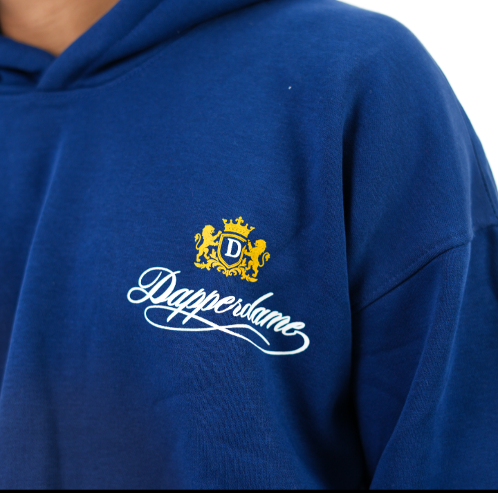 dapperdame™ Blue Crest Graphic Hoodie