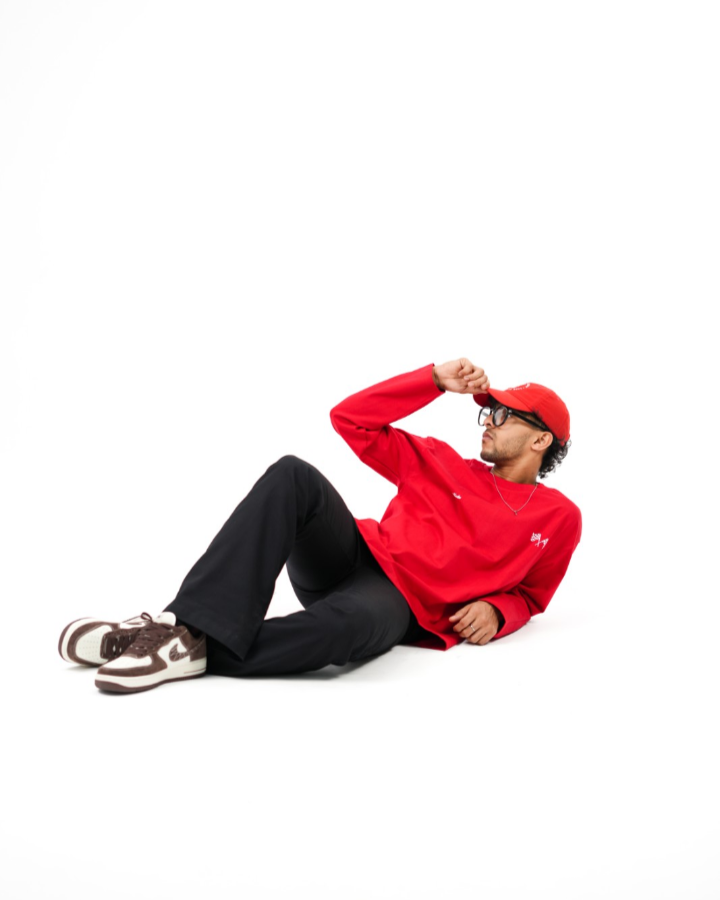 dapperdame™ Red Racing Graphic Long Sleeve Tee