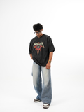 dapperdame™ Black Vintage Graphic Oversized Tee