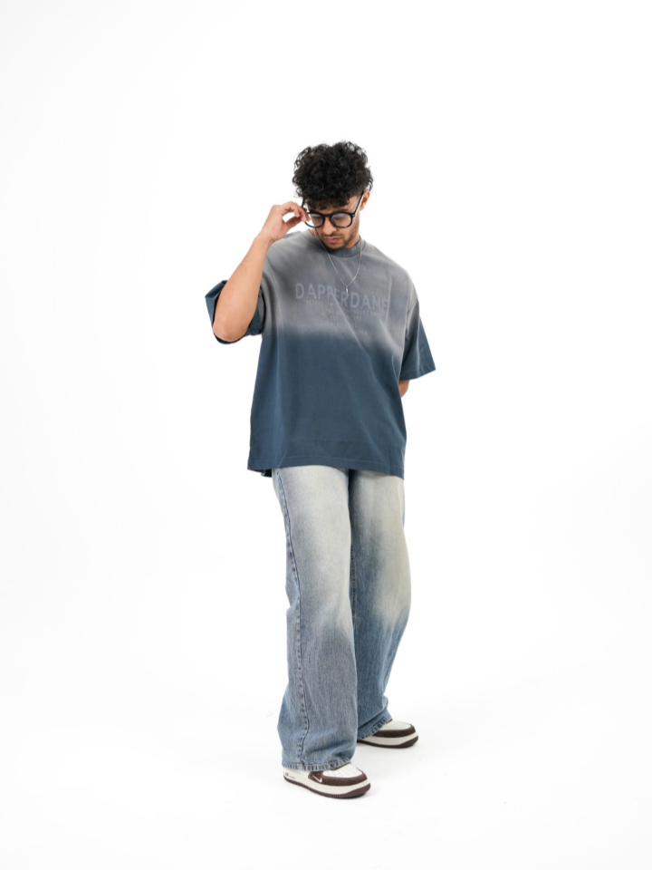 dapperdame™ Blue Fade Oversized Tee