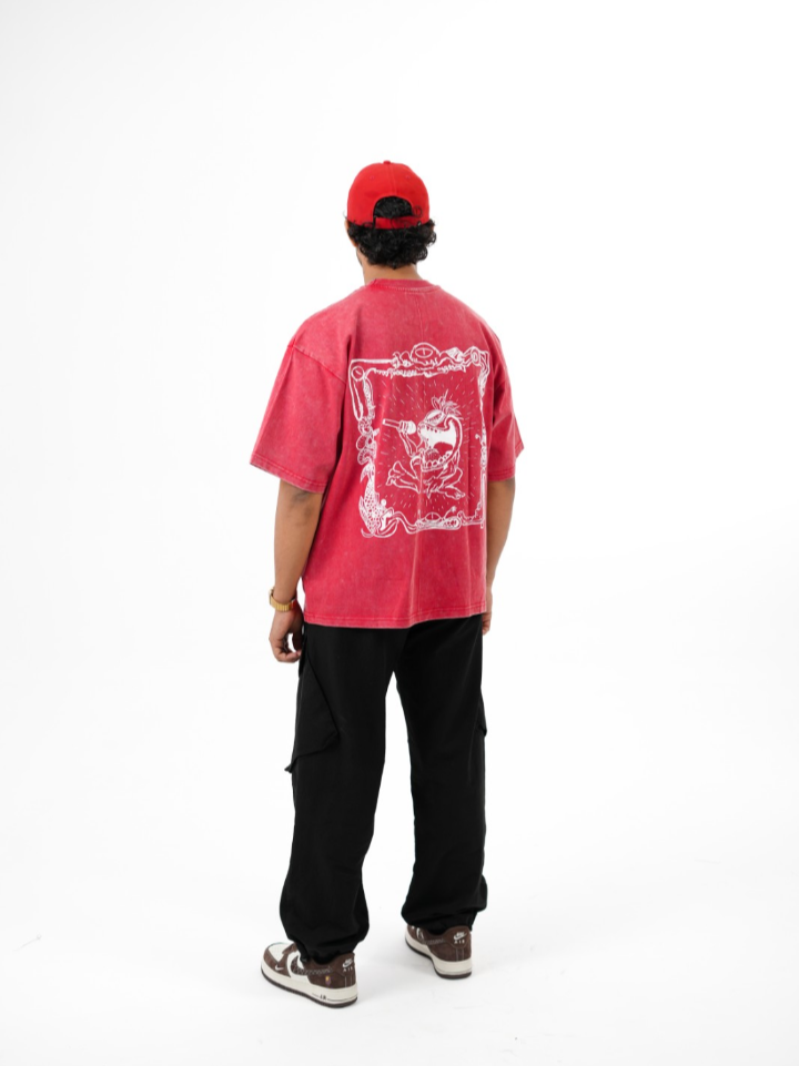 dapperdame™ Crimson Oversized Tee