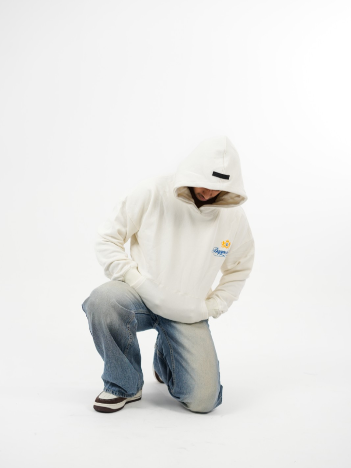 dapperdame™ Off-White Crest Graphic Hoodie