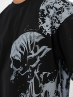 dapperdame™ Black Abstract Graphic Oversized Tee